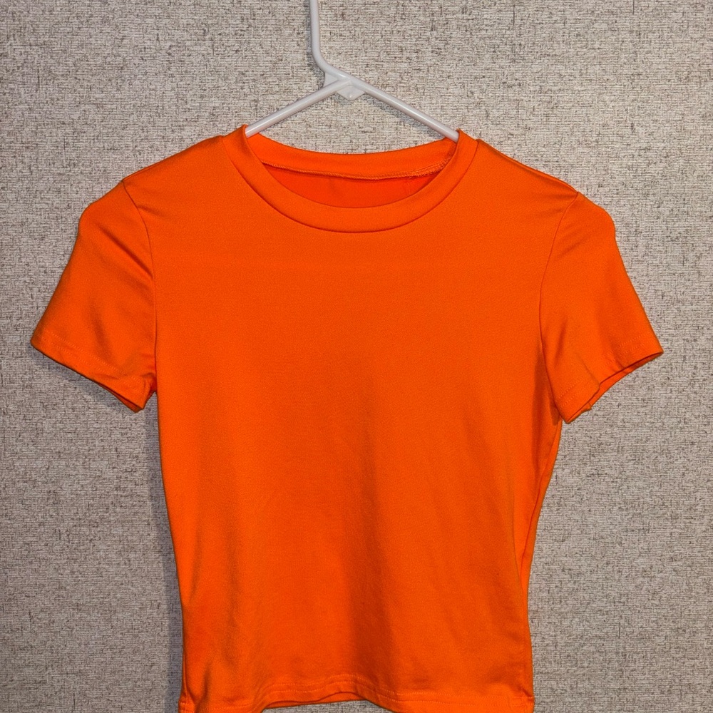 Vibrant Orange Crop Top